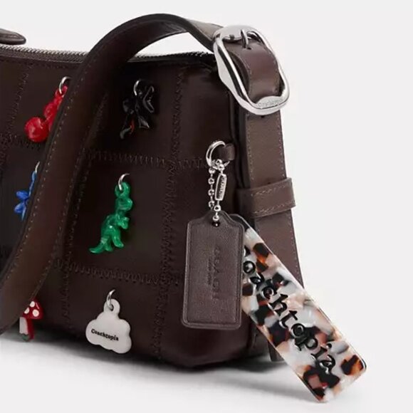 NWT Coachtopia Alter Ego Small Slouchy Bag Maple Brown Charms - Picture 2 of 11